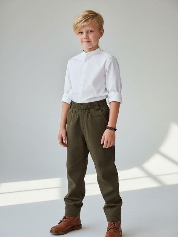 Erkek Çocuk Yumuşak Dokulu Beli Lastikli Pantolon