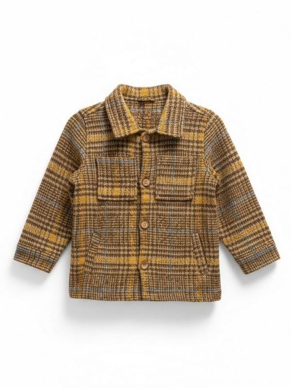 Erkek Çocuk Yumuşak Dokulu Ekose Oduncu Ceket