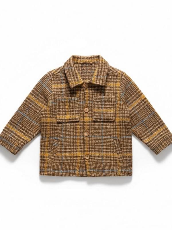 Erkek Çocuk Yumuşak Dokulu Ekose Oduncu Ceket