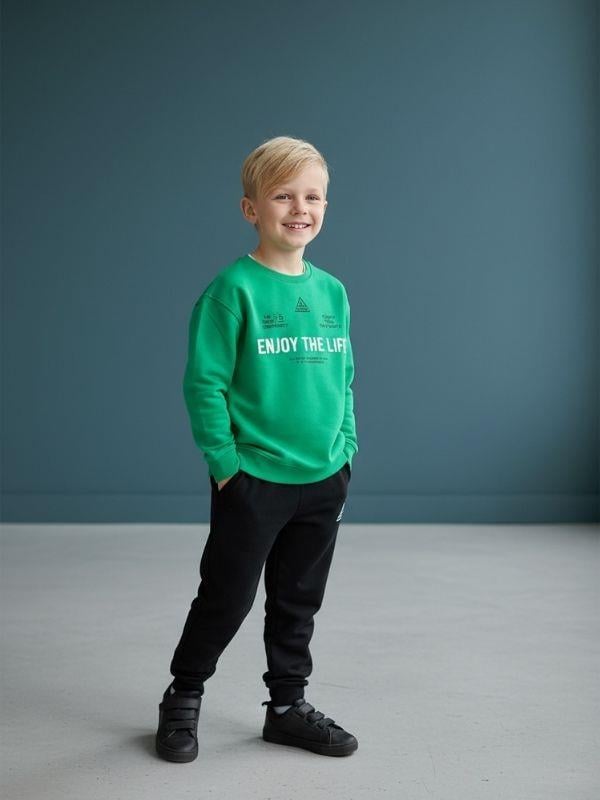 Erkek Çocuk Yumuşak Dokulu Enjoy The Life Yazılı Eşofman Takım