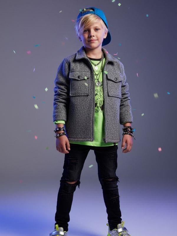 Erkek Çocuk Yumuşak Dokulu Fermuarlı İnce Mevsimlik Ceket