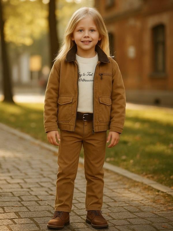 Erkek Çocuk Yumuşak Dokulu Kemerli Kanvas Pantolon