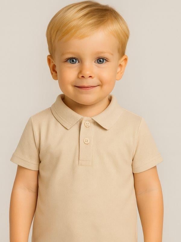 Erkek Çocuk Yumuşak Dokulu Yakalı T-shirt