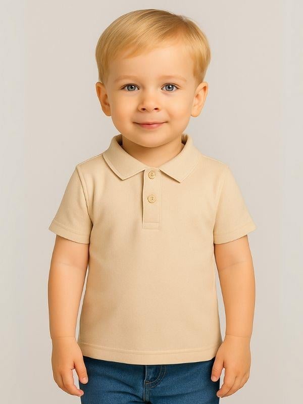 Erkek Çocuk Yumuşak Dokulu Yakalı T-shirt