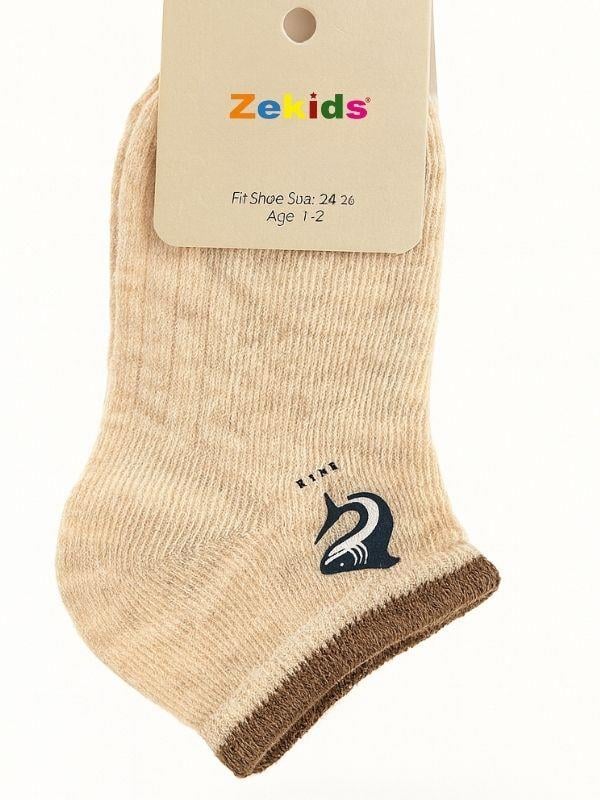 Erkek Çocuk Yunus Desenli Pamuklu Patik Çorap