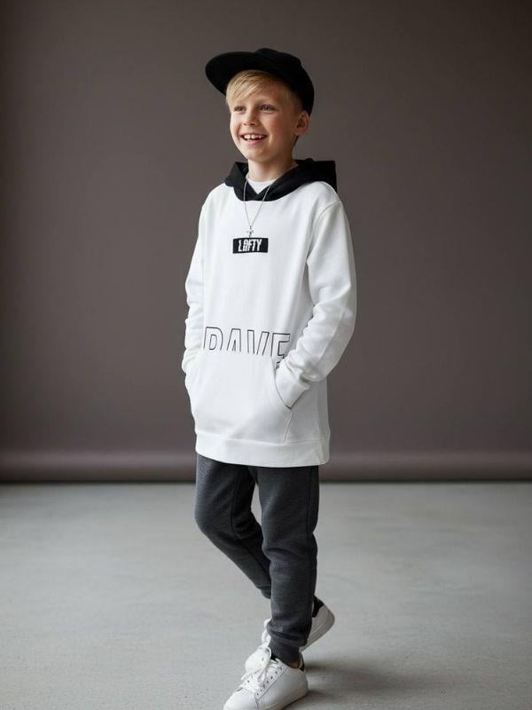 Erkek Kapüşonlu Lofty Yazılı Sweatshirt