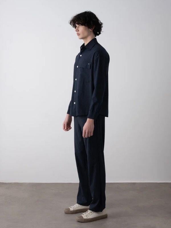 Erkek Teenage Oversize Çizgili Gömlek Pantolon Takım