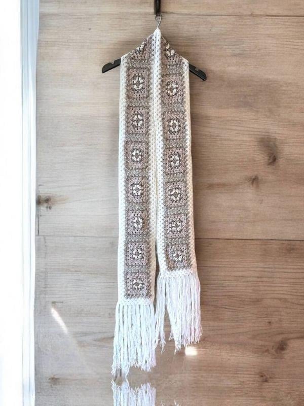 Handmade Yumuşak Dokulu Simli Atkı