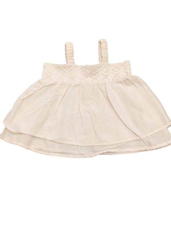 Kız Bebek Askılı Dantelli Şortlu Takım