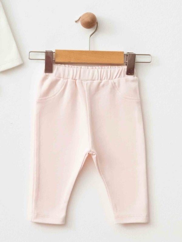 Kız Bebek Bebe Yaka Tavşan Baskılı Organik Eşofman Takım