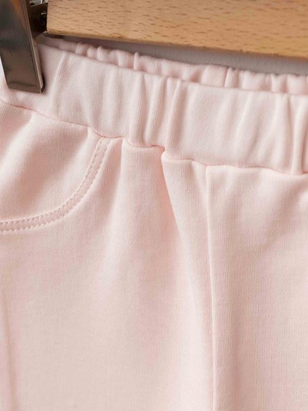 Kız Bebek Bebe Yaka Tavşan Baskılı Organik Eşofman Takım