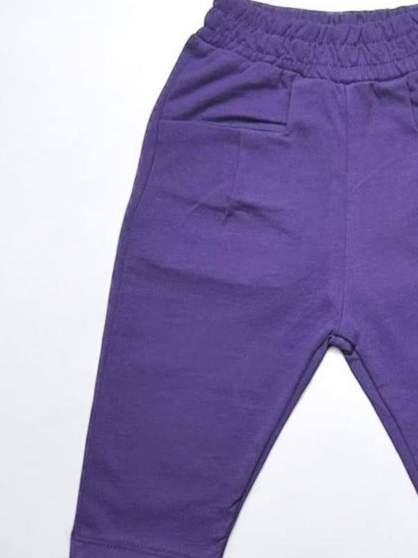 Kız Bebek Beli Lastikli Cep Detaylı Eşofman Alt