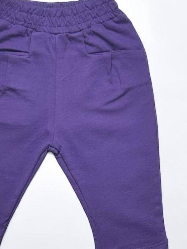 Kız Bebek Beli Lastikli Cep Detaylı Eşofman Alt