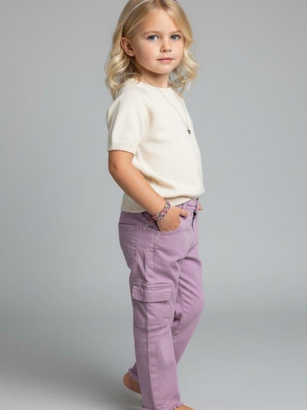 Kız Bebek Beli Lastikli Yumuşak Dokulu Pantolon