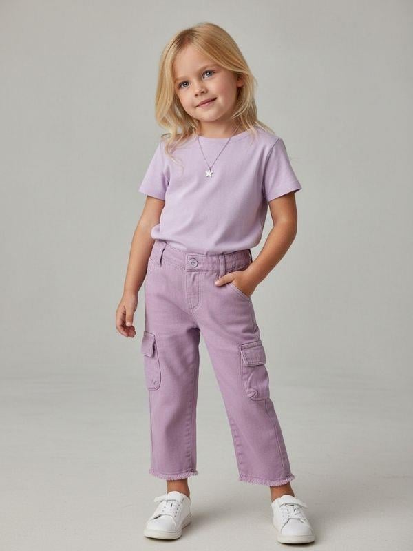 Kız Bebek Beli Lastikli Yumuşak Dokulu Pantolon