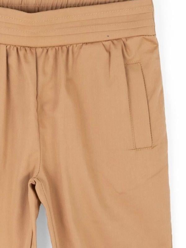 Kız Bebek Beli Paçası Lastikli Kumaş Pantolon