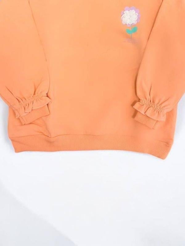 Kız Bebek Çiçek Baskılı Basic Sweatshirt