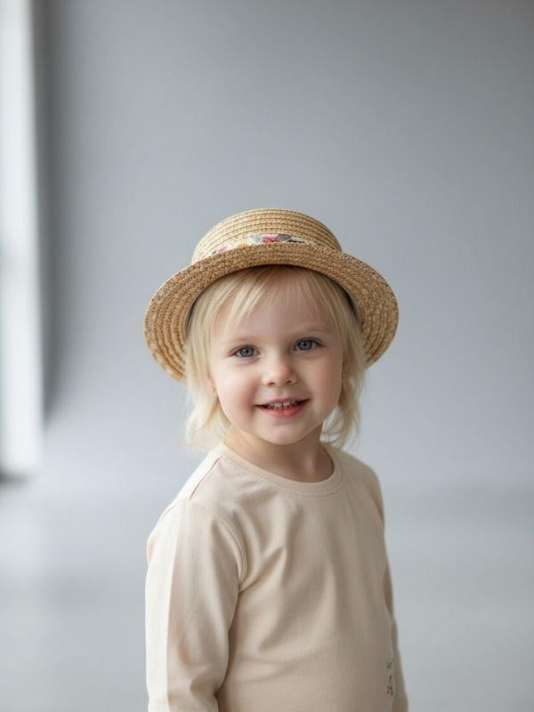 Kız Bebek Çiçek Desenli Pamuklu Uzun Kollu Bluz