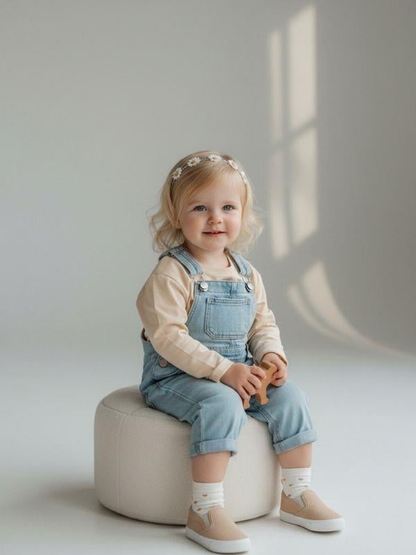 Kız Bebek Çiçek Desenli Pamuklu Uzun Kollu Bluz