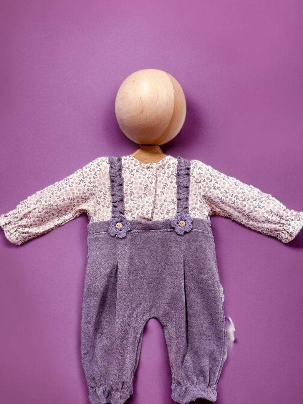 Kız Bebek Çiçek Desenli Tulum