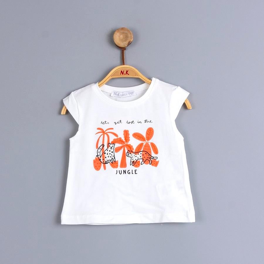 Kız Bebek Çocuk Minik Kaplanlı Pantolon Beli Lastikli Takım