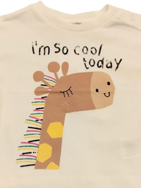 Kız Bebek Çocuk Pamuklu Zürafa   Baskılı   Bluz