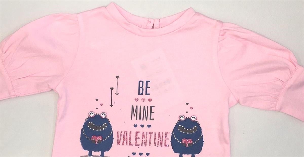 KıZ Bebek Çocuk Uzun Kollu Baskılı Tshirt