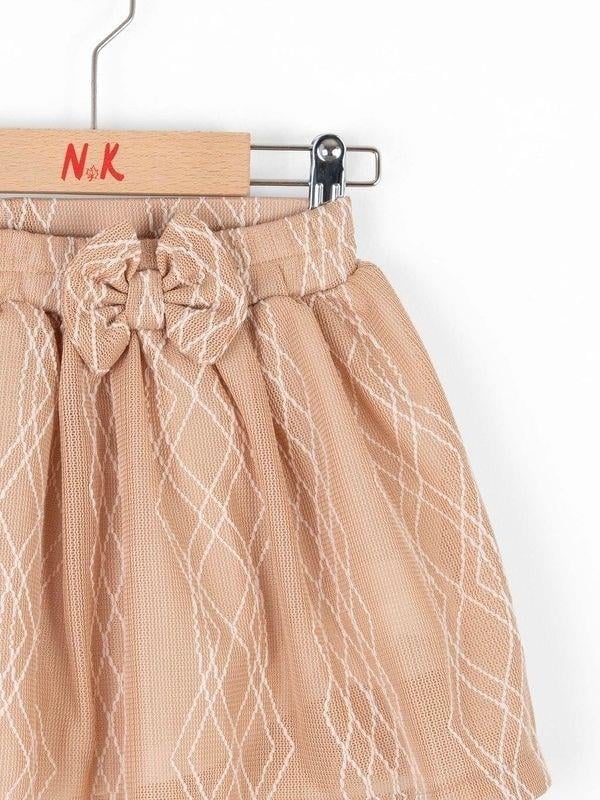 Kız Bebek Dantel Kumaş Beli Lastikli Etek