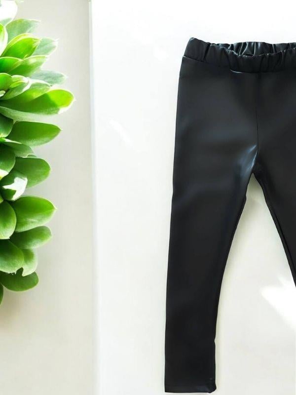 Kız Bebek Deri Şardonlu Tayt