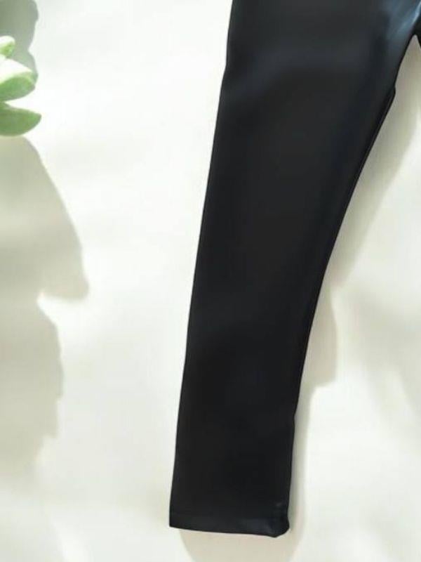 Kız Bebek Deri Şardonlu Tayt