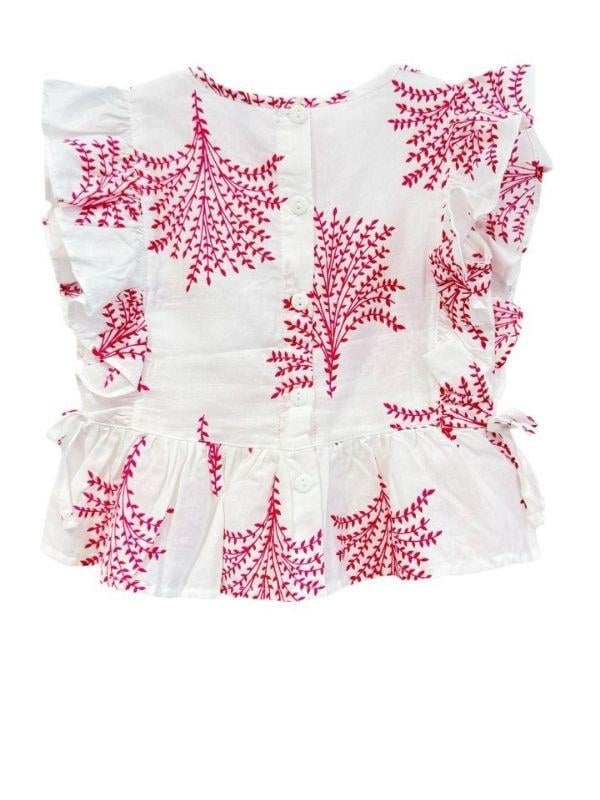 Kız Bebek Desenli Pamuklu Bluz