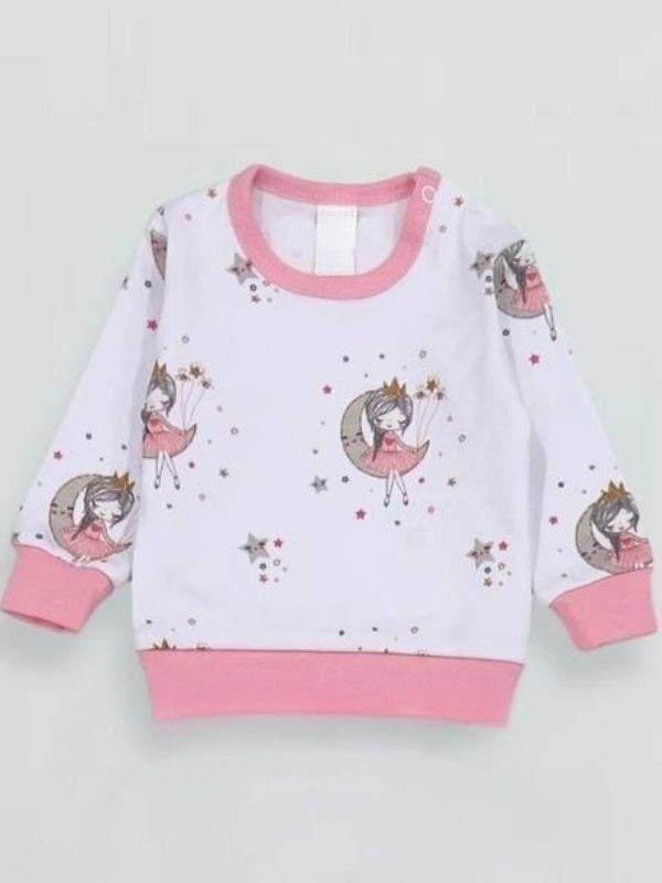 Kız Bebek Desenli Pamuklu Pijama Takım