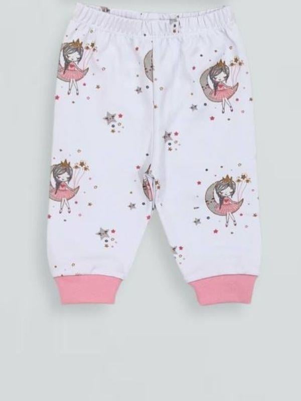 Kız Bebek Desenli Pamuklu Pijama Takım