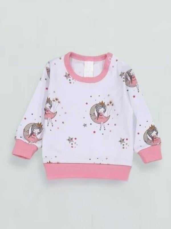 Kız Bebek Desenli Pamuklu Pijama Takım