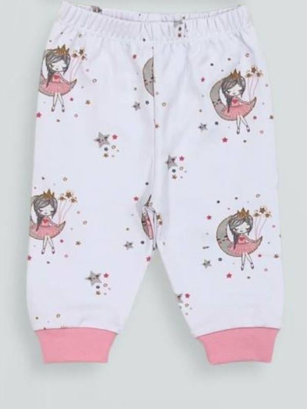 Kız Bebek Desenli Pamuklu Pijama Takım