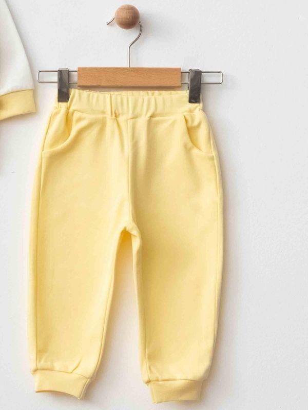 Kız Bebek Elma Baskılı Organik 2 li Takım