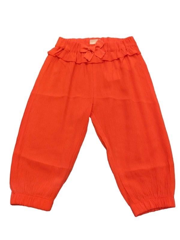 Kız Bebek Fiyonk Detaylı Yazlık Pantolon