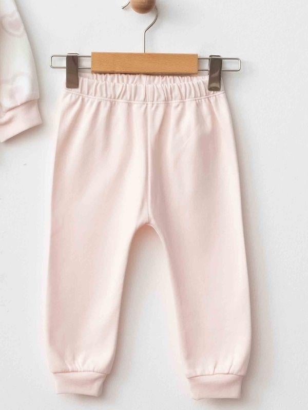 Kız Bebek Kalp Desenli Organik Eşofman Takım