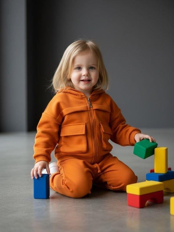 Kız Bebek Kapüşonlu Fermuarlı Fulya Hırka