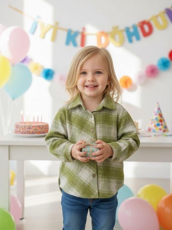 Kız Bebek Kışlık Ekose Oduncu Gömlek