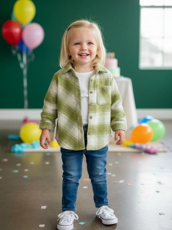 Kız Bebek Kışlık Ekose Oduncu Gömlek