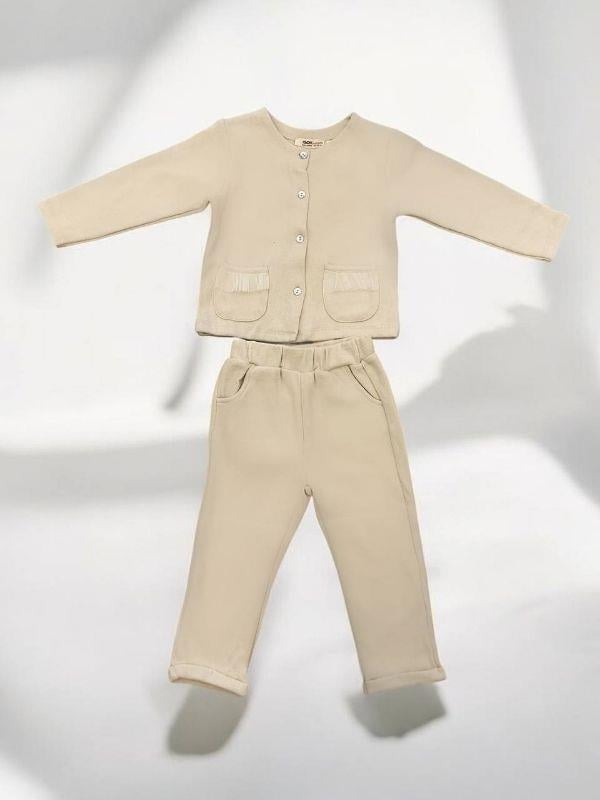 Kız Bebek Kışlık Kaşkorse Hırkalı Pantolonlu Takım
