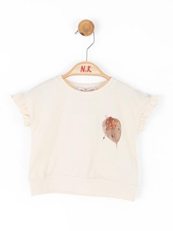 Kız Bebek Kolları Fırfırlı T-shirt