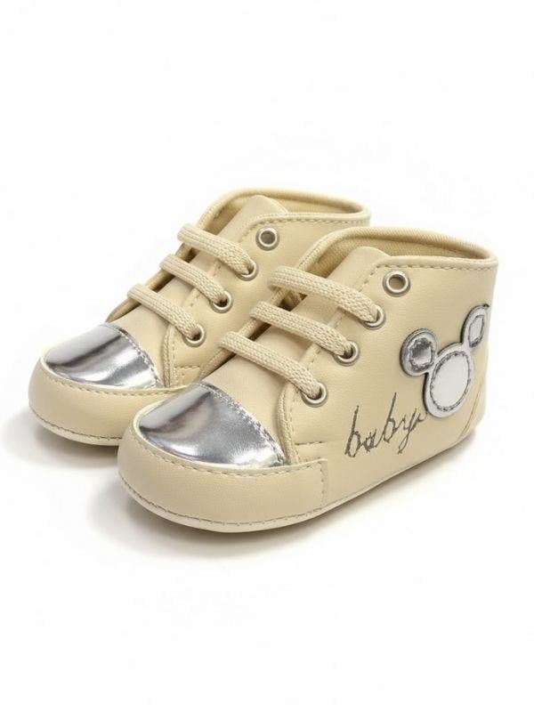 Kız Bebek Mickey Desenli Spor Ayakkabı Görünümlü Patik