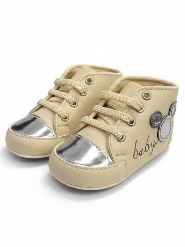 Kız Bebek Mickey Desenli Spor Ayakkabı Görünümlü Patik