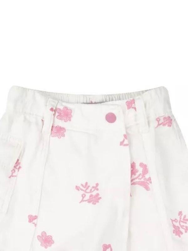 Kız Bebek Nakışlı Bel Lastikli Şort Etek
