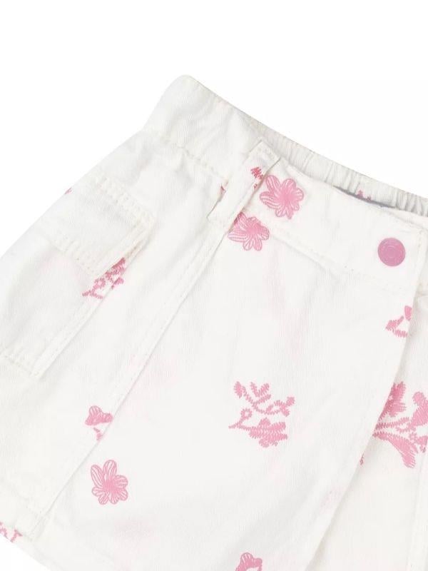 Kız Bebek Nakışlı Bel Lastikli Şort Etek