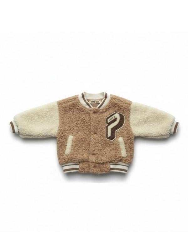 Kız Bebek Nakışlı Peluş Mont