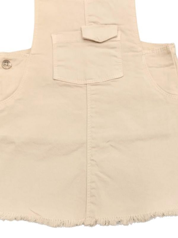 Kız Bebek Pamuklu Cepli Salopet
