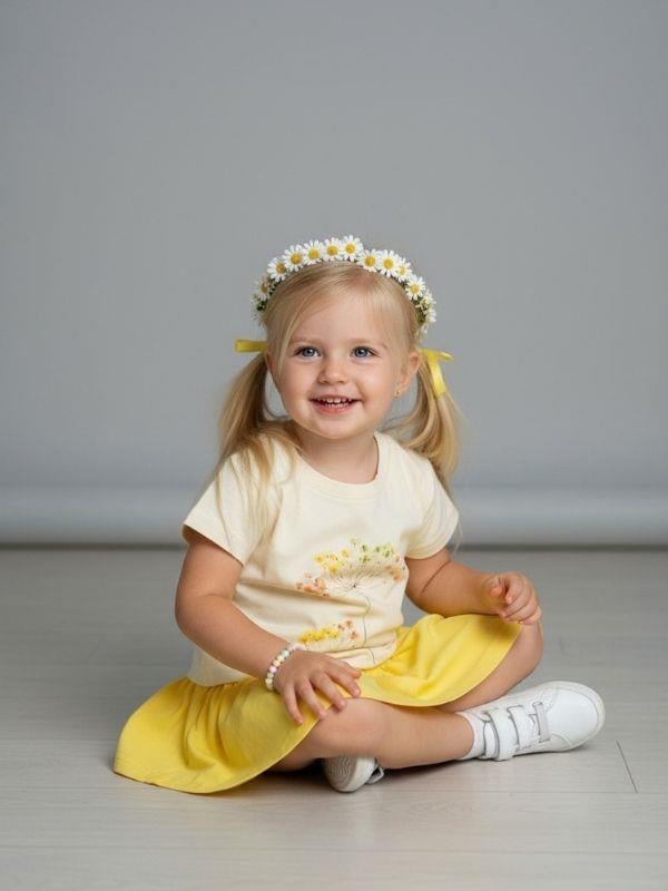 Kız Bebek Pamuklu Çiçek Desenli T-shirt